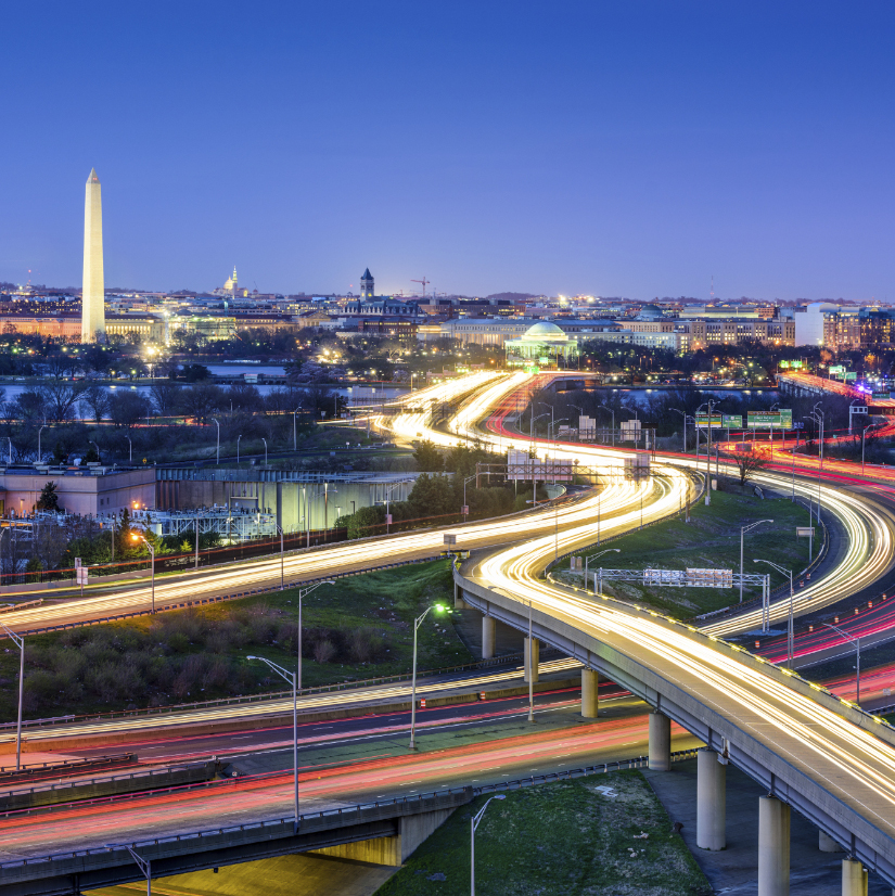 Aerial view of DC