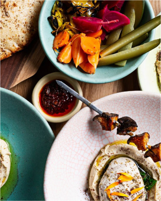 Plates of food