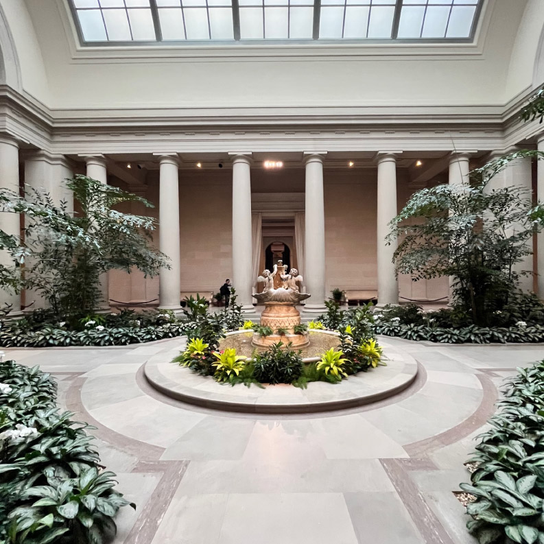 Inside of a museum